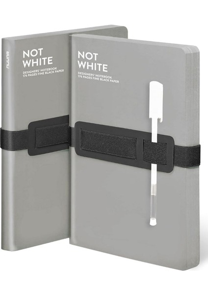 Not White Gri - Çizgisiz Defter