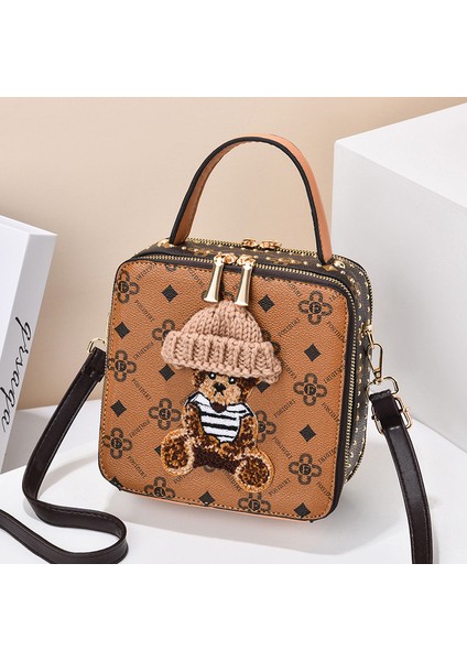 Kadın Taşınabilir Çapraz Omuz Mini Kare Çanta (Yurt Dışından)