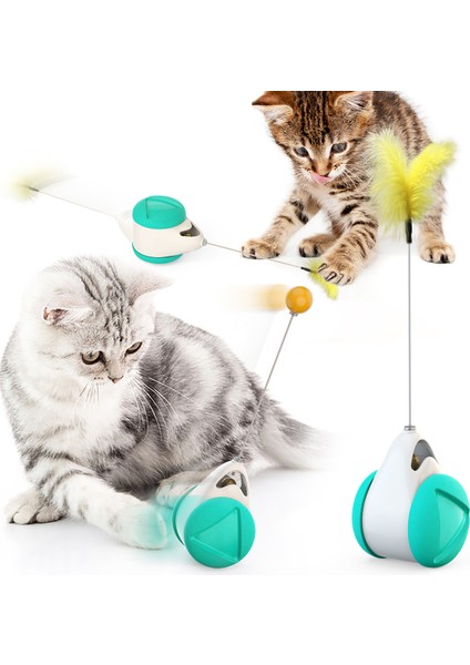 Interaktif Kedi Top Oyuncakları Tüyler Tumbler Cat Hareketli Oyuncaklar Komik Egzersiz Yavru Teaser Toys Iç Mekan Kedileri Için (Yurt Dışından)