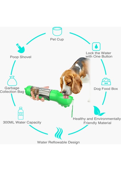 Taşınabilir Köpek 300ML Su Şişesi Pet Puppie Doggie Gıda Saklama Kutusu (Bpa Içermeyen, Fda Sertifikalı), Kaka Torbası Dağıtıcısı (Yurt Dışından) modelleri