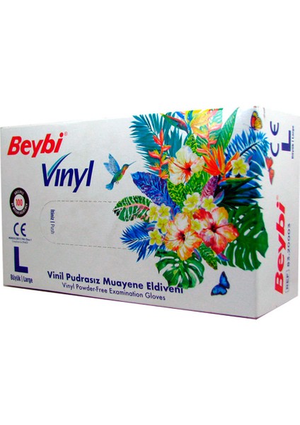 Mdr Vinil Eldiven Pudrasız 100 Adet Large