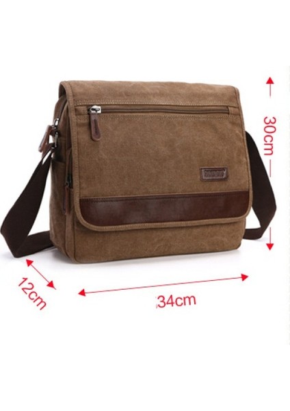 Retro Kanvas Çanta Crossbody Omuz Çantası (Yurt Dışından)