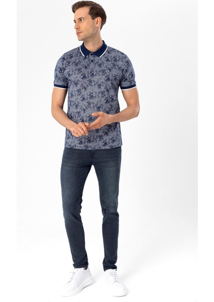 Polo Yaka Slim Kalıp Armürlü Tişört fırsatları