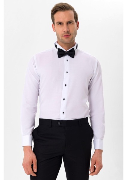 Manşetli Slim Kalıp Düz Gömlek modelleri