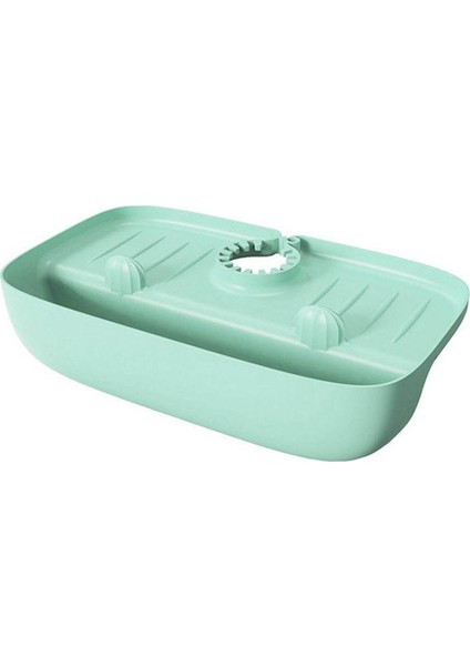 Silikon Lavabo Pad Sünger Tahliye Rafı Lavabo Koruyucular Lavabo Organizatör Mavi (Yurt Dışından)