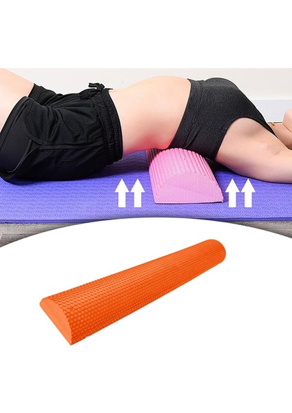 Eva Yarım Köpük Rulo Köpük Yarım Roller Masaj Dayanıklı 200KG Ağır Hizmet Yarım Turuncu 60CMX7.5CM (Yurt Dışından) fırsatları