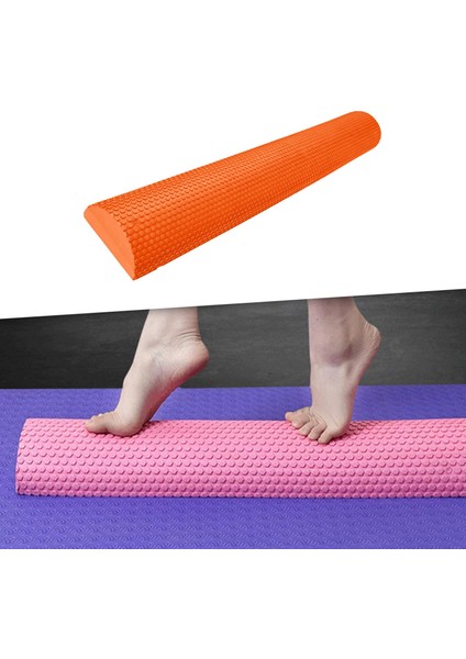 Eva Yarım Köpük Rulo Köpük Yarım Roller Masaj Dayanıklı 200KG Ağır Hizmet Yarım Turuncu 60CMX7.5CM (Yurt Dışından) indirimleri