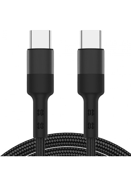 Esnek USB C Veri Hattı Kablosu Örgülü Erkek Akıllı Telefonlar Için Erkek Dizüstü Bilgisayarlar 200CM Siyah (Yurt Dışından) fiyatları