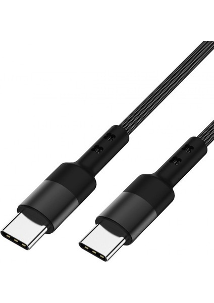 Esnek USB C Veri Hattı Kablosu Örgülü Erkek Akıllı Telefonlar Için Erkek Dizüstü Bilgisayarlar 200CM Siyah (Yurt Dışından) fırsatları