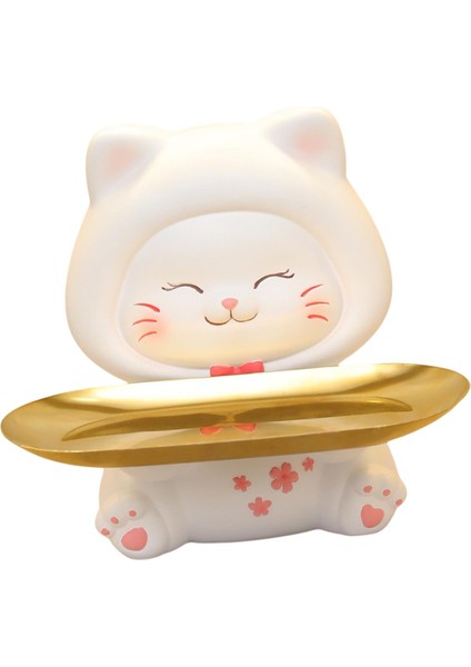 Hayvan Reçine Heykeli Heykelcik Saklama Kutusu Heykelleri Kedilere Hizmet Veren Anahtar Takı Sahibi 17.5X18.5X18CM (Yurt Dışından) indirimleri