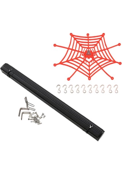 1:10 1: 8 Çatı Üst Çadır Tente + Bagaj Net SCX10 Trx4 D90 Için Paletli Araba Siyah Kırmızı (Yurt Dışından)