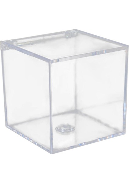 Şeker Doğum Günü Dekoru Için Akrilik Kare Küp Boncuk Saklama Kapları 6 cm (Yurt Dışından)