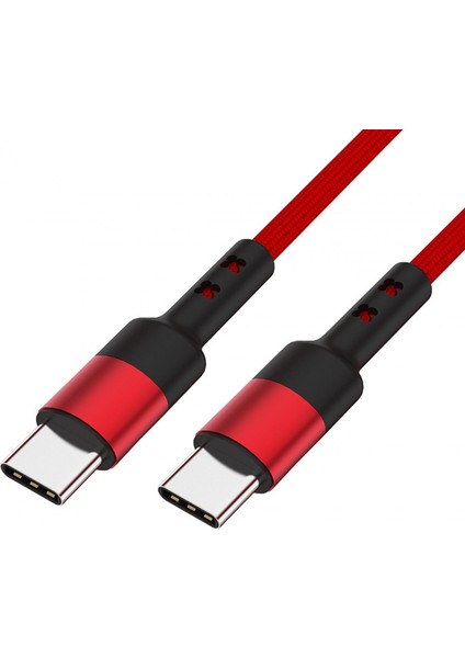 Esnek USB C Veri Hattı Kablosu Örgülü Erkek Akıllı Telefonlar Için Erkek Dizüstü Bilgisayarlar 30CM Kırmızı (Yurt Dışından) modelleri