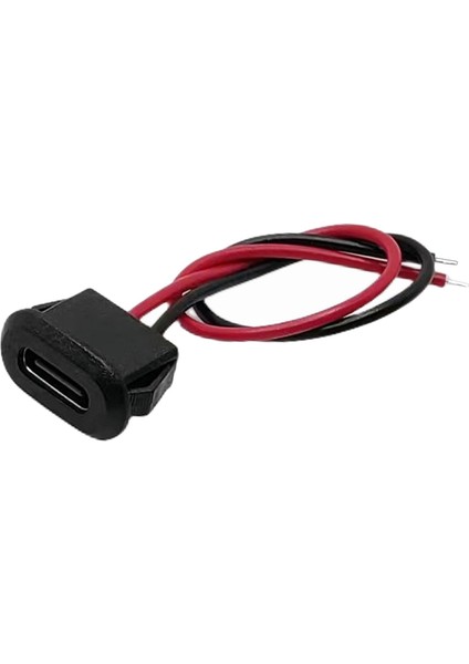 USB Tip C Konnektörü USB Kadın Şasi C Konnektörü Dayanıklı Yüksek Performanslı Siyah (Yurt Dışından)