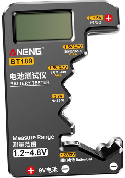 1.2-4.8V Taşınabilir Siyah Değişen Evrensel Pil Test Cihazı Voltaj Test Cihazı Ölçüsü (Yurt Dışından) indirimleri