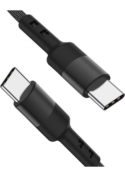 Esnek USB C Veri Hattı Kablosu Örgülü Erkek Akıllı Telefonlar Için Erkek Dizüstü Bilgisayarlar 50CM Siyah (Yurt Dışından) modelleri