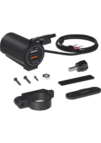 Araba Şarj Cihazı Adaptörü Hızlı Şarj IP65 Motosiklet Suv'lar Için Su Geçirmez Orange Light (Yurt Dışından) fiyatları