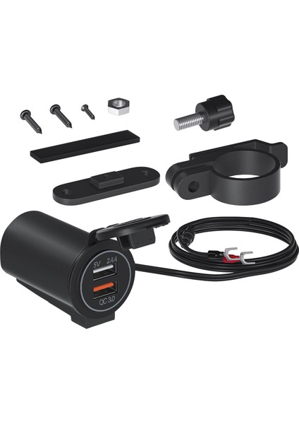 Araba Şarj Cihazı Adaptörü Hızlı Şarj IP65 Motosiklet Suv'lar Için Su Geçirmez Orange Light (Yurt Dışından) fırsatları