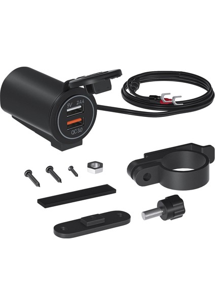 Araba Şarj Cihazı Adaptörü Hızlı Şarj IP65 Motosiklet Suv'lar Için Su Geçirmez Orange Light (Yurt Dışından) indirimleri