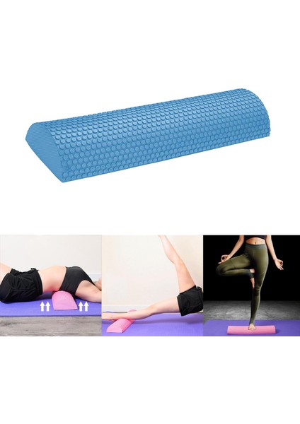 Eva Yarım Köpük Rulo Köpük Yarım Roller Masaj Dayanıklı 200KG Ağır Hizmet Yarım Mavi 45CMX7.5CM (Yurt Dışından) indirimleri