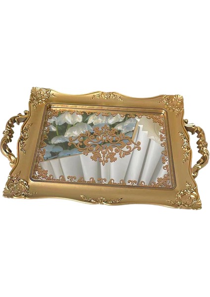 Ayna Dekoratif Tepsi Makyaj Organizatörü Çok Fonksiyonlu Kozmetik Depolama 37CMX23.5CM Aureate 1 (Yurt Dışından) indirimleri