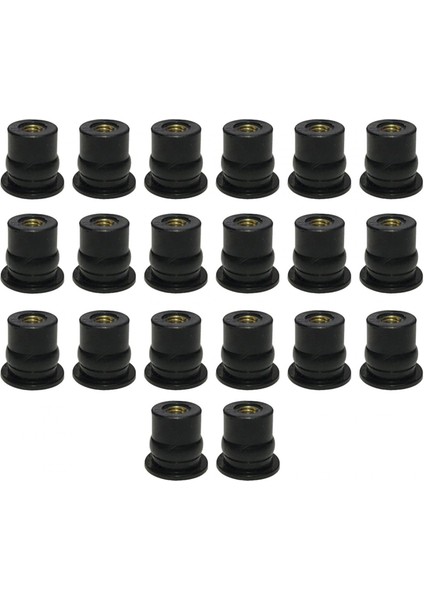 Kauçuk Cowls Fineder Pirinç Ekle Metrik Aksesuar 20X M6 (Yurt Dışından)