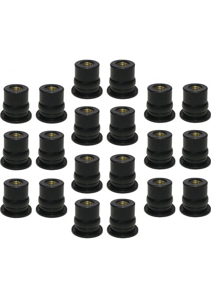 Kauçuk Cowls Fineder Pirinç Ekle Metrik Aksesuar 20X M6 (Yurt Dışından)