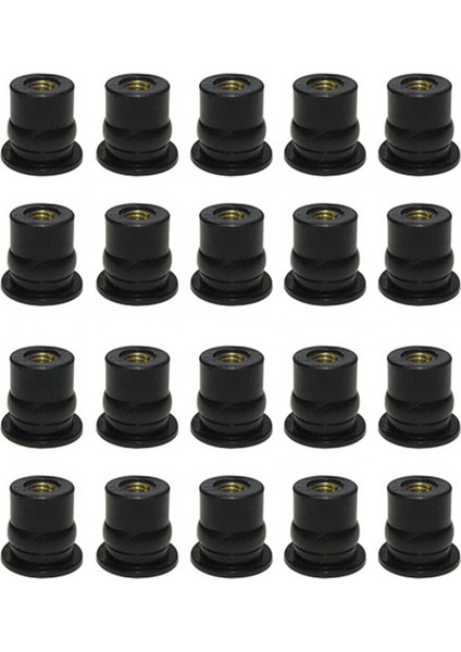 Kauçuk Cowls Fineder Pirinç Ekle Metrik Aksesuar 20X M6 (Yurt Dışından)