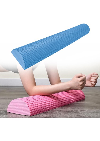 Eva Yarım Köpük Rulo Köpük Yarım Roller Masaj Dayanıklı 200KG Ağır Hizmet Yarım Mavi 90CMX7.5CM (Yurt Dışından)