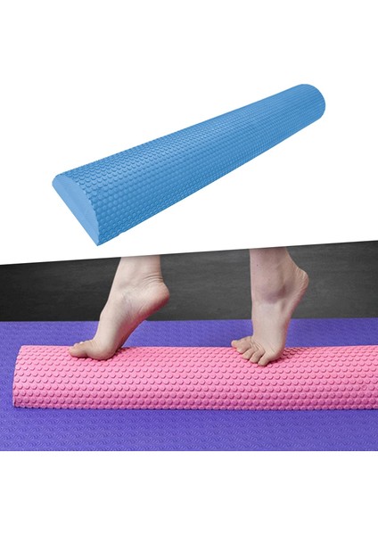 Eva Yarım Köpük Rulo Köpük Yarım Roller Masaj Dayanıklı 200KG Ağır Hizmet Yarım Mavi 90CMX7.5CM (Yurt Dışından)