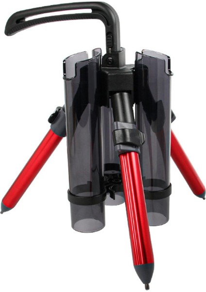 Balıkçı Çubuk Tripod Braket Alüminyum Alaşım Ayarlanabilir Açık Dış Mekan Kayak Teknesi Kırmızı Kısa (Yurt Dışından)