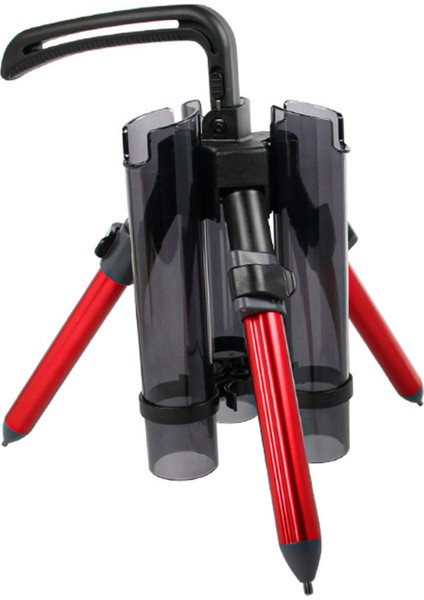 Balıkçı Çubuk Tripod Braket Alüminyum Alaşım Ayarlanabilir Açık Dış Mekan Kayak Teknesi Kırmızı Kısa (Yurt Dışından)