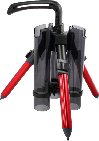 Balıkçı Çubuk Tripod Braket Alüminyum Alaşım Ayarlanabilir Açık Dış Mekan Kayak Teknesi Kırmızı Kısa (Yurt Dışından)