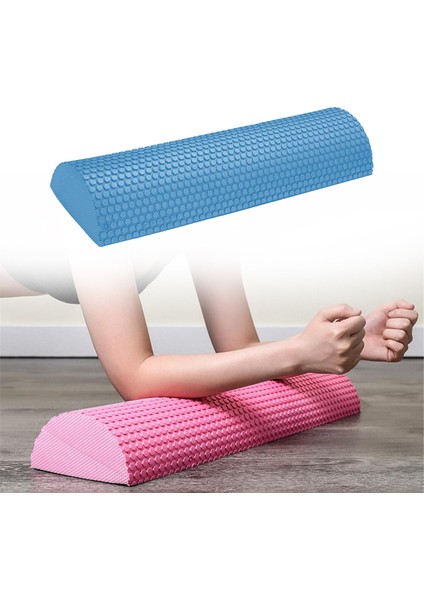 Eva Yarım Köpük Rulo Köpük Yarım Roller Masaj Dayanıklı 200KG Ağır Hizmet Yarım Mavi 30CMX7.5CM (Yurt Dışından)