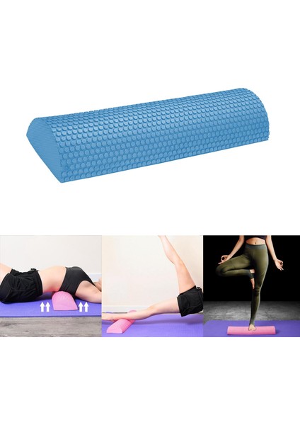 Eva Yarım Köpük Rulo Köpük Yarım Roller Masaj Dayanıklı 200KG Ağır Hizmet Yarım Mavi 30CMX7.5CM (Yurt Dışından)