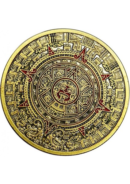 Maya Bronz Coin Maya Piramit Şanslı Hatıra Madalyon Sanat Hobi (Yurt Dışından)