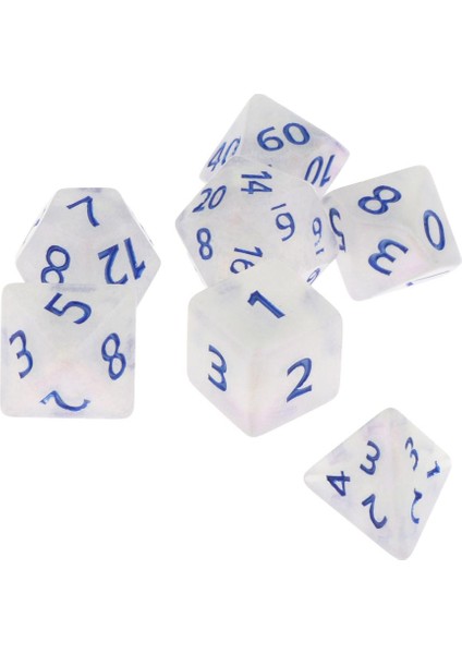 7 / Set Plastik Dices Set D4-D20 Mtg Roleplaying Malzemeleri Için Die Die Zar Stil 7 (Yurt Dışından)