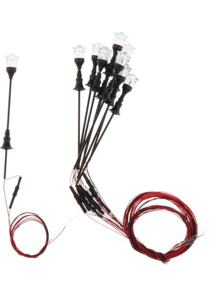 10 Adet Mini Sokak Işıkları Bahçe Parkı Demiryolu 12 V LED Lamba 1: 100-1: 150 Ölçer (Yurt Dışından) fırsatları