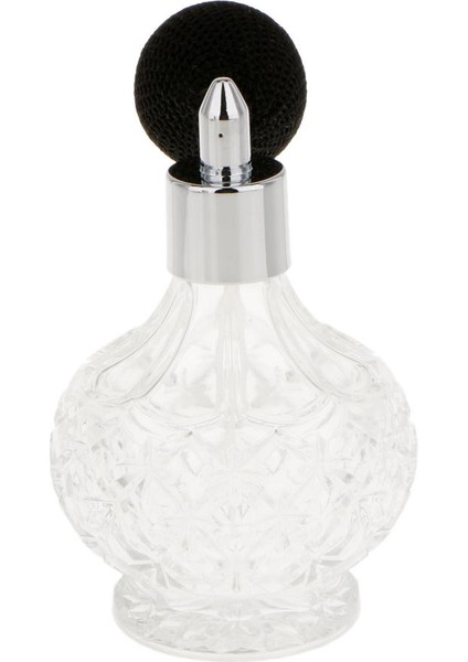 Yeniden Doldurulabilir Kısa Sprey Cam Parfüm Şişesi Dekorasyonu -100ML Siyah (Yurt Dışından)