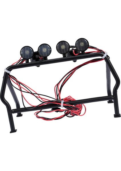 Rc Araba Kamyon Çatı 6 LED Işık Rafı Rc Araç Modeli Yedek Parça Beyaz Demir (Yurt Dışından) modelleri