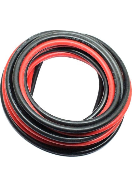2 Rulo 10AWG Silikon Tel Esnek Silikon Siyah (Yurt Dışından)