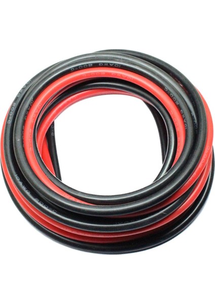 2 Rulo 10AWG Silikon Tel Esnek Silikon Siyah (Yurt Dışından)