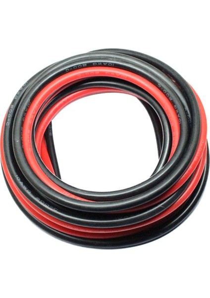 2 Rulo 10AWG Silikon Tel Esnek Silikon Siyah (Yurt Dışından)
