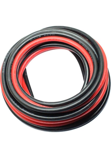 2 Rulo 10AWG Silikon Tel Esnek Silikon Siyah (Yurt Dışından)