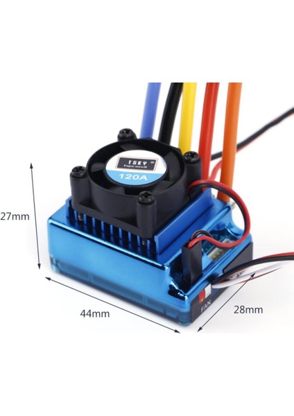 1/8 1/10 Rc Otomobil Kamyonu Için Kırmızı Fırçasız 120A Esc Motor Hız Kontrolörü (Yurt Dışından) modelleri