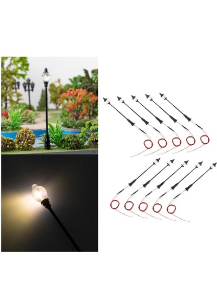 10X Ho Ölçek Tren Işıkları 12 V Kum Masa Lambası Düzeni Aksesuar Sıcak Beyaz (Yurt Dışından) fırsatları