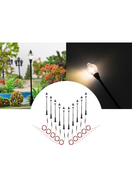 10X Ho Ölçek Tren Işıkları 12 V Kum Masa Lambası Düzeni Aksesuar Sıcak Beyaz (Yurt Dışından) indirimleri