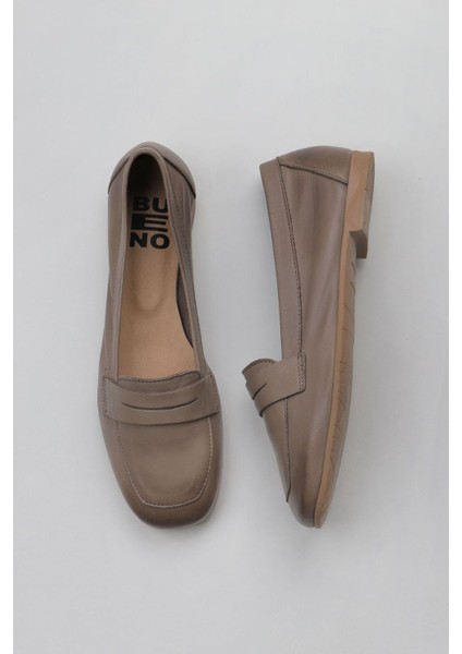 Gri Deri Kadın Loafer 01WY0801