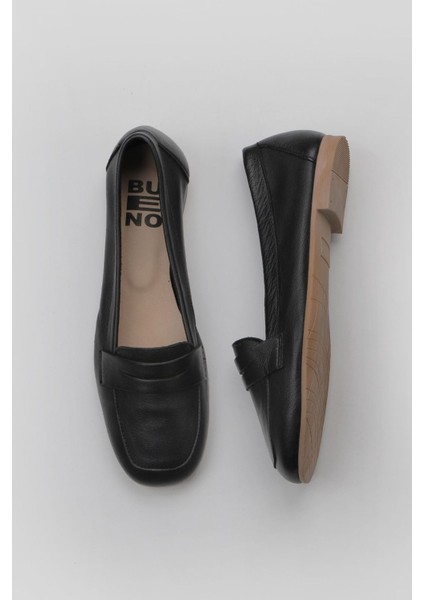 Siyah Deri Kadın Loafer 01WY0801
