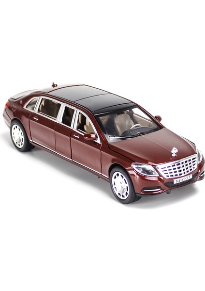 1:24 Mercedes-Benz Maybach S600 Genişletilmiş Alaşım Araba Oyuncak Modeli (Yurt Dışından)